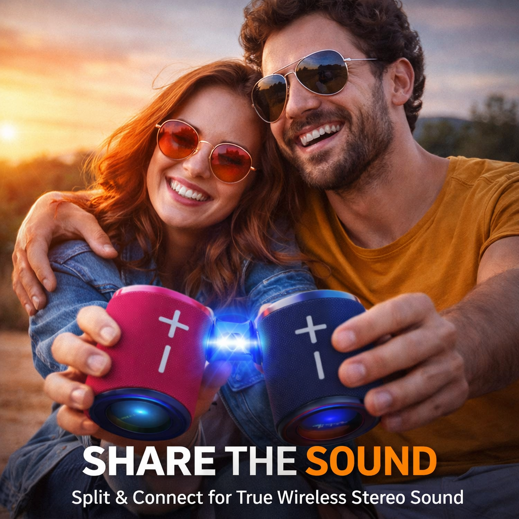 2-in-1 Magnetic Bluetooth Speaker – Powerful Stereo Sound & Portable Party Audio Anywhere