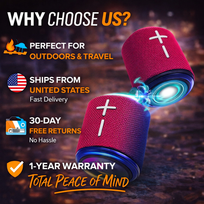 2-in-1 Magnetic Bluetooth Speaker – Powerful Stereo Sound & Portable Party Audio Anywhere