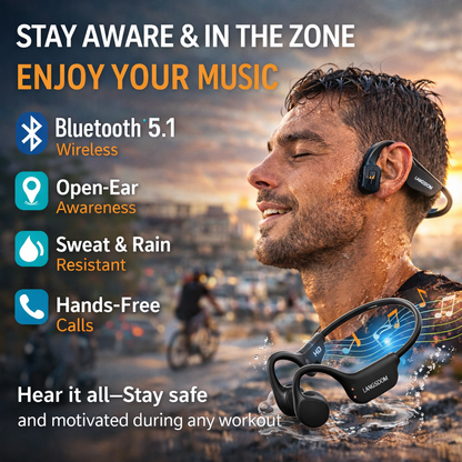 Wireless Bone Conduction Sport Headphones with Bluetooth 5.1