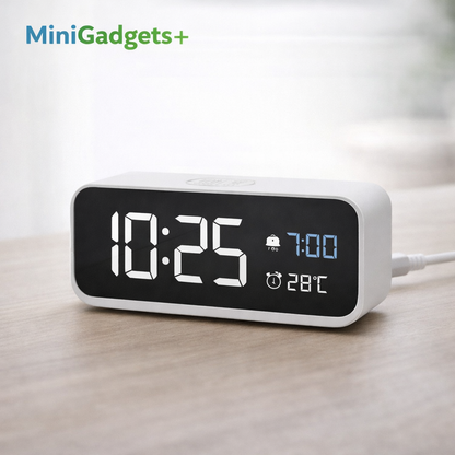 Réveil digital minimaliste – Le temps, sans distraction